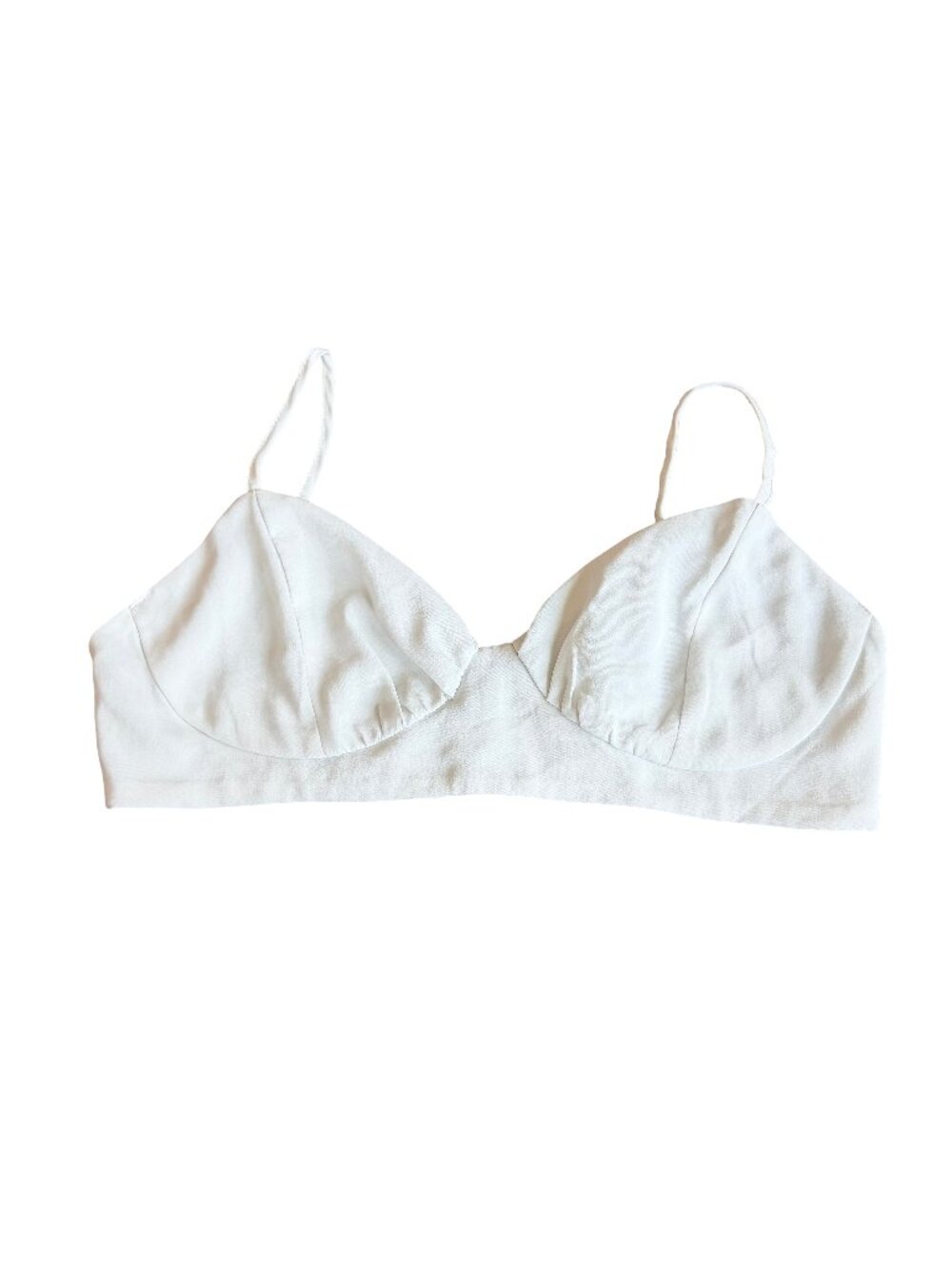 Princess Polly White Ivory Triangle Bralette Adjustable Strap Size 6 Women's